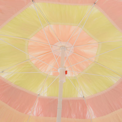 Outsunny 1.6m Patio Garden Hawaii Beach Sun Umbrella Sunshade Hawaiian Folding Tilting Crank Parasol (Multicolor) 