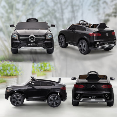 AIYAPLAY Mercedes-Benz GLC Licensed Kids Ride on Car with Remote Control, Soft Start, MP3, LED Headlights, Black 