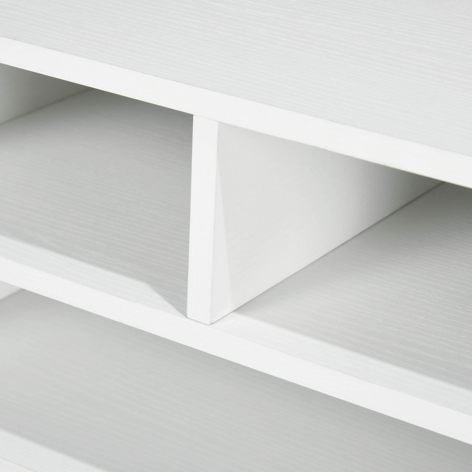 HOMCOM Three-Compartment Printer Storage Cabinet - White 