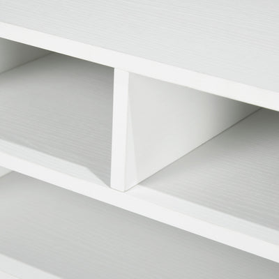 HOMCOM Three-Compartment Printer Storage Cabinet - White 