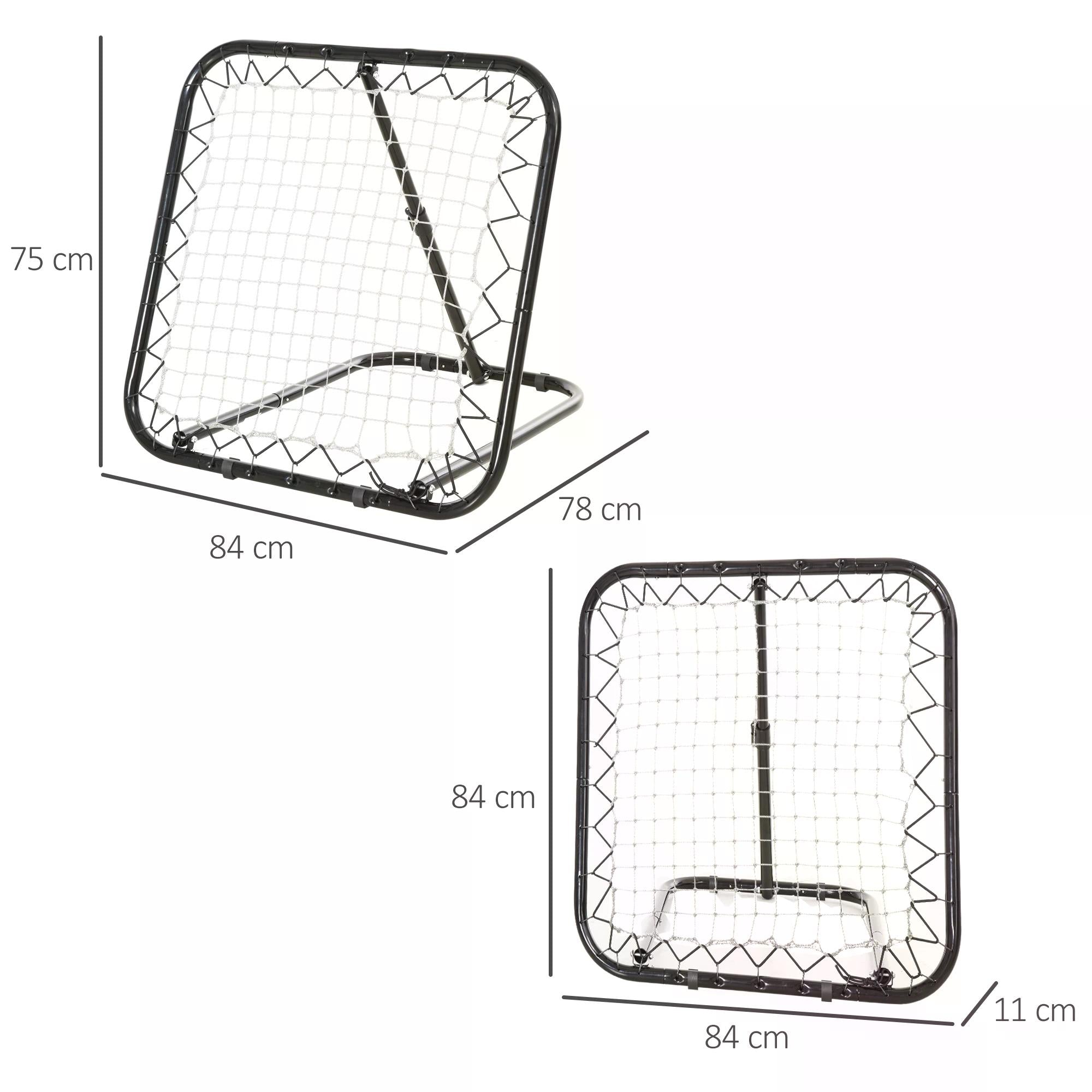 HOMCOM Angle Adjustable Rebounder Net Goal Training Set Football, Baseball 