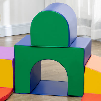 HOMCOM Seven-Piece Kids Soft Playset, for Toddlers - Multicoloured 