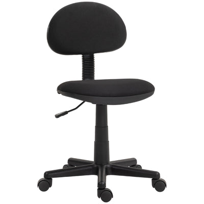 HOMCOM Small Armless Office Chair - Black 