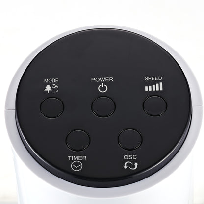 HOMCOM 38'' Freestanding Tower Fan, 3 Speed 3 Mode, 12h Timer, 70 Degree Oscillation, LED Panel, 5M Remote Controller, White 