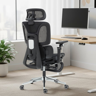 HOMCOM Ergonomic Office Chair, High Back Mesh Desk Chair, Black 