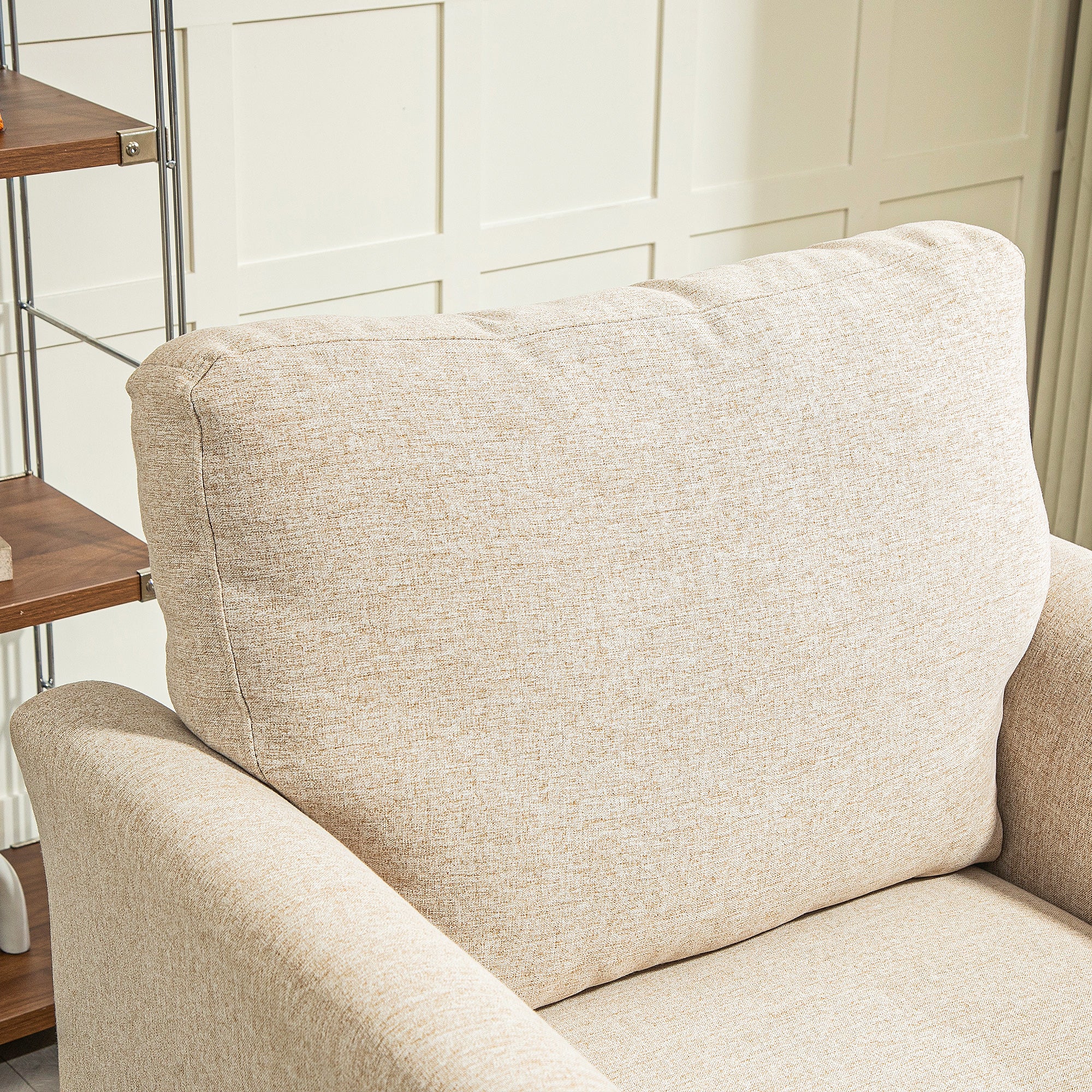 HOMCOM Linen-Look Armchair - Beige 