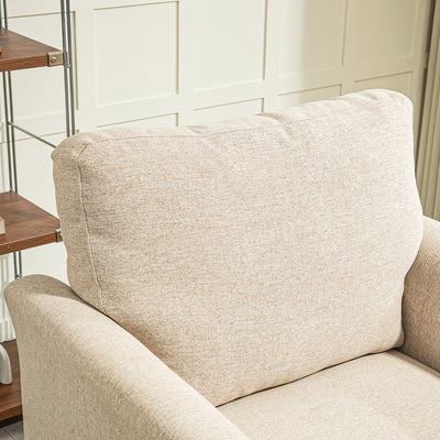 HOMCOM Linen-Look Armchair - Beige 