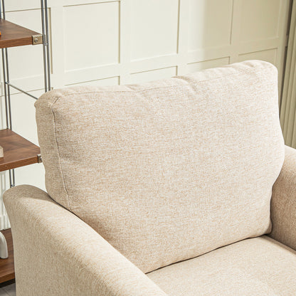 HOMCOM Linen-Look Armchair - Beige 