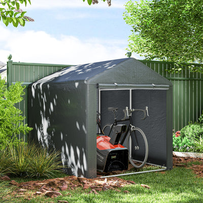 Outsunny 1.6 x 2.2m Garden Storage Shed Tent, with Accessories - Dark Grey 