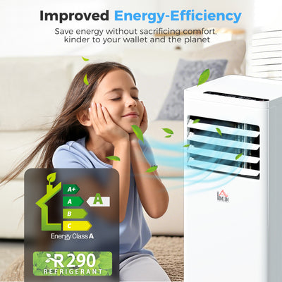HOMCOM Portable Air Conditioner 9000 BTU, Air Conditioning Unit with Digital Display for Room up to 28㎡ 