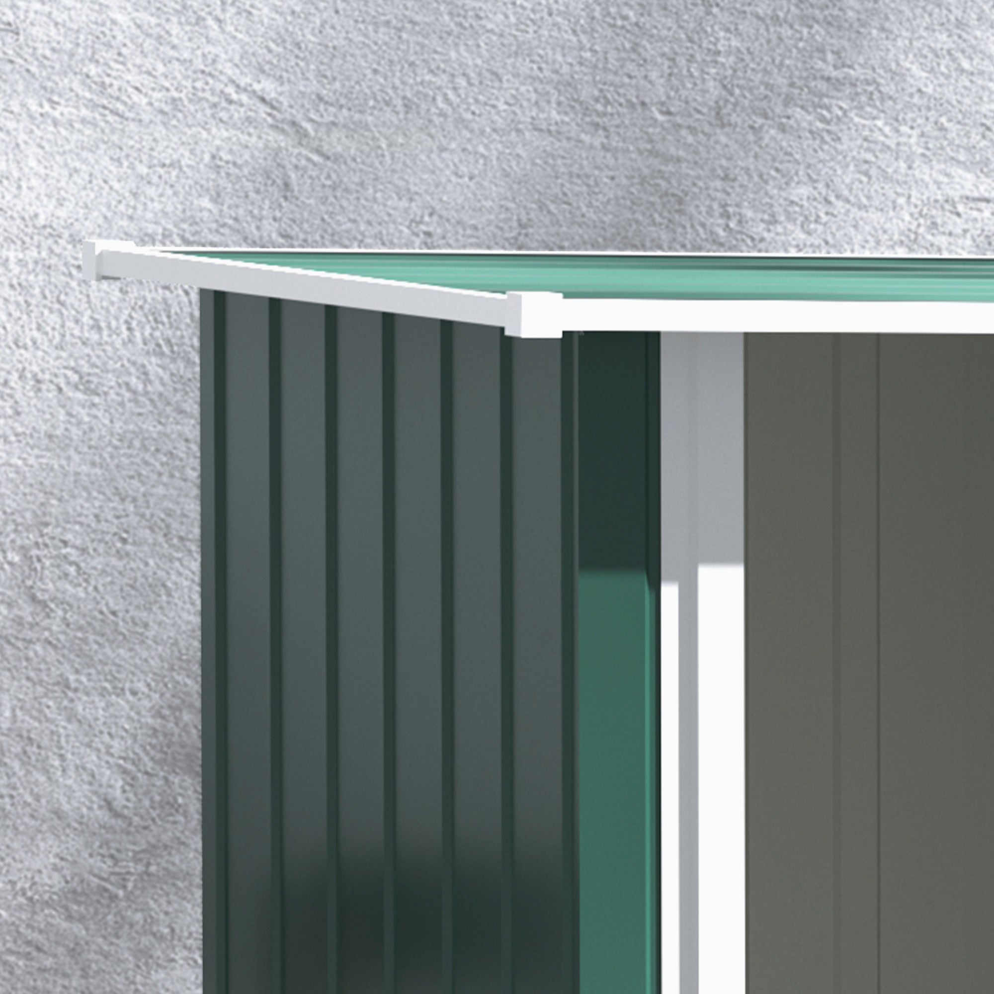 Outsunny 5ft x 3ft Metal Garden Storage Shed, Outdoor Tool Shed with Sloped Roof, Lockable Door for Tools, Equipment, Green 