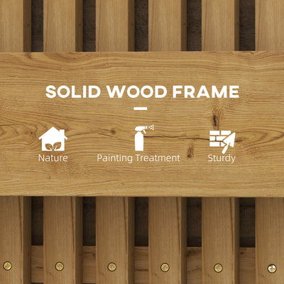 Outsunny Wall-mounted Wooden Garden Planters with Trellis, Drainage Holes and 3 Planter Boxes for Patio, Carbonised 
