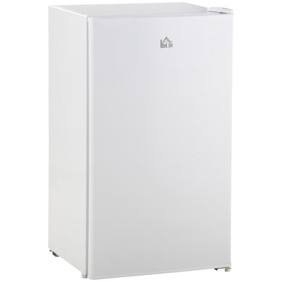 HOMCOM 91 Litre Freestanding Under Counter Fridge Freezer, Small Fridge with Chiller Box, Adjustable Thermostat, 47.5cm Wide, White 