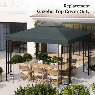 Outsunny Gazebo Roof Replacement, for 3 x 3(m) Frames - Grey 
