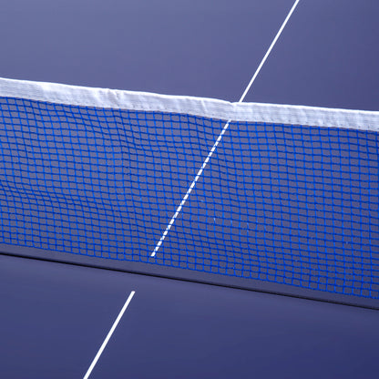HOMCOM 6ft 182cm Mini Table Tennis Table Folding Ping Pong Table with Net Multi-Use Table for Indoor Outdoor Game, Blue 