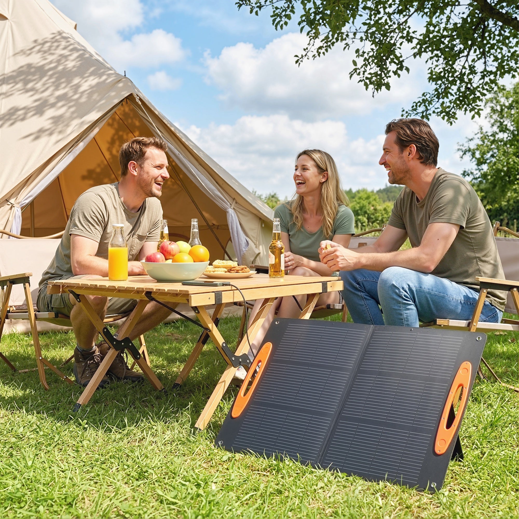 HOMCOM 100W Portable Solar Panel, Foldable Solar Charger with USB-A & USB-C Fast Charging Output, IP67 Waterproof for Mobile Phone Power Bank Flashlight Fans Camping Backpacking Hiking 