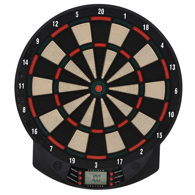 HOMCOM LCD Electronic Dartboard Set Features 26 Games w/ 185 Variations and Include 6 Darts Multi-Game Option Ready-to-Play 