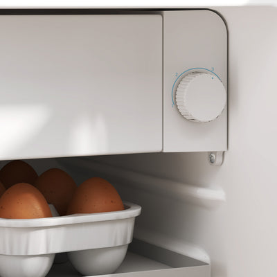 HOMCOM 46 Litre Lockable Countertop Fridge - Cream White 