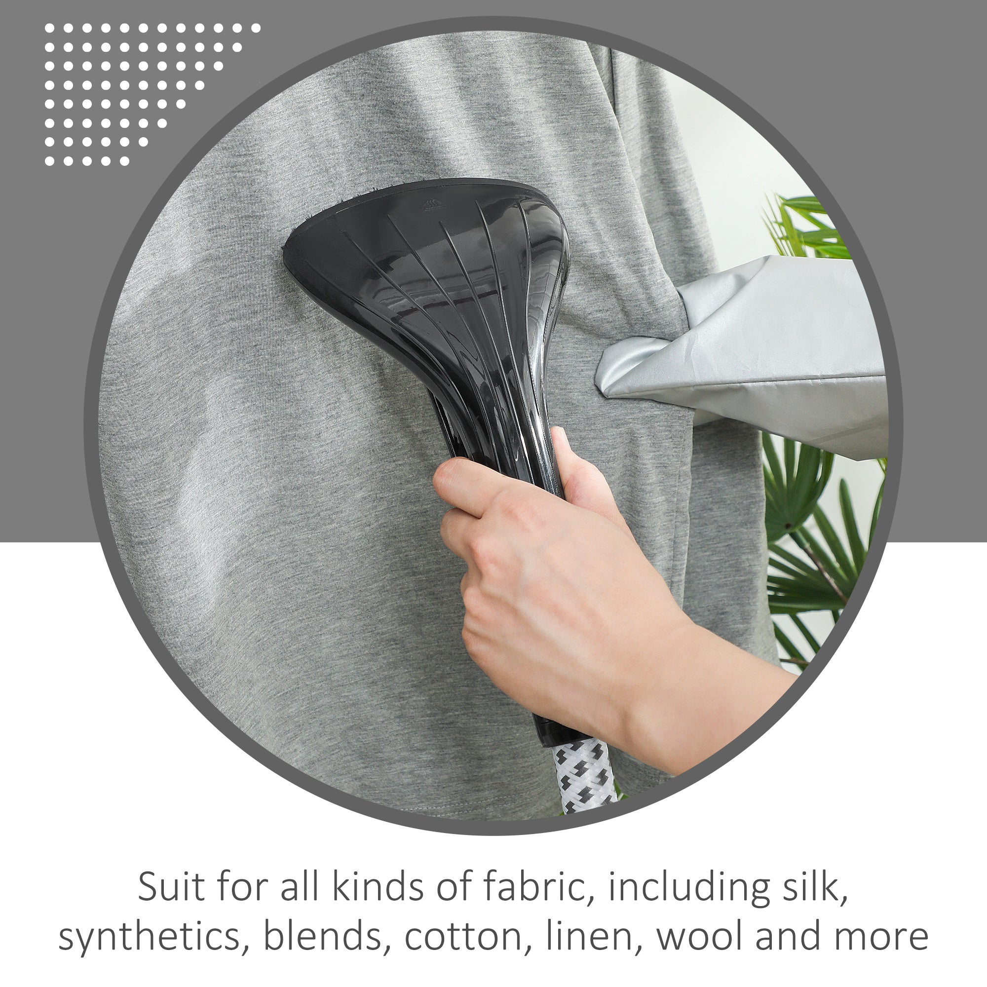 HOMCOM Clothes Steamer with Adjustable Pole Clothes Steamer 11 Steam Levels 41-110 cm Black 