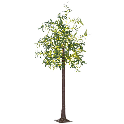 HOMCOM 300 LED Light Decorative Artificial Olive Tree - Green 