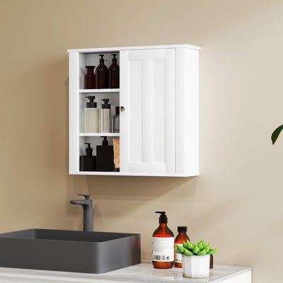 HOMCOM Clean and Simple Bathroom Storage Cabinet - White 