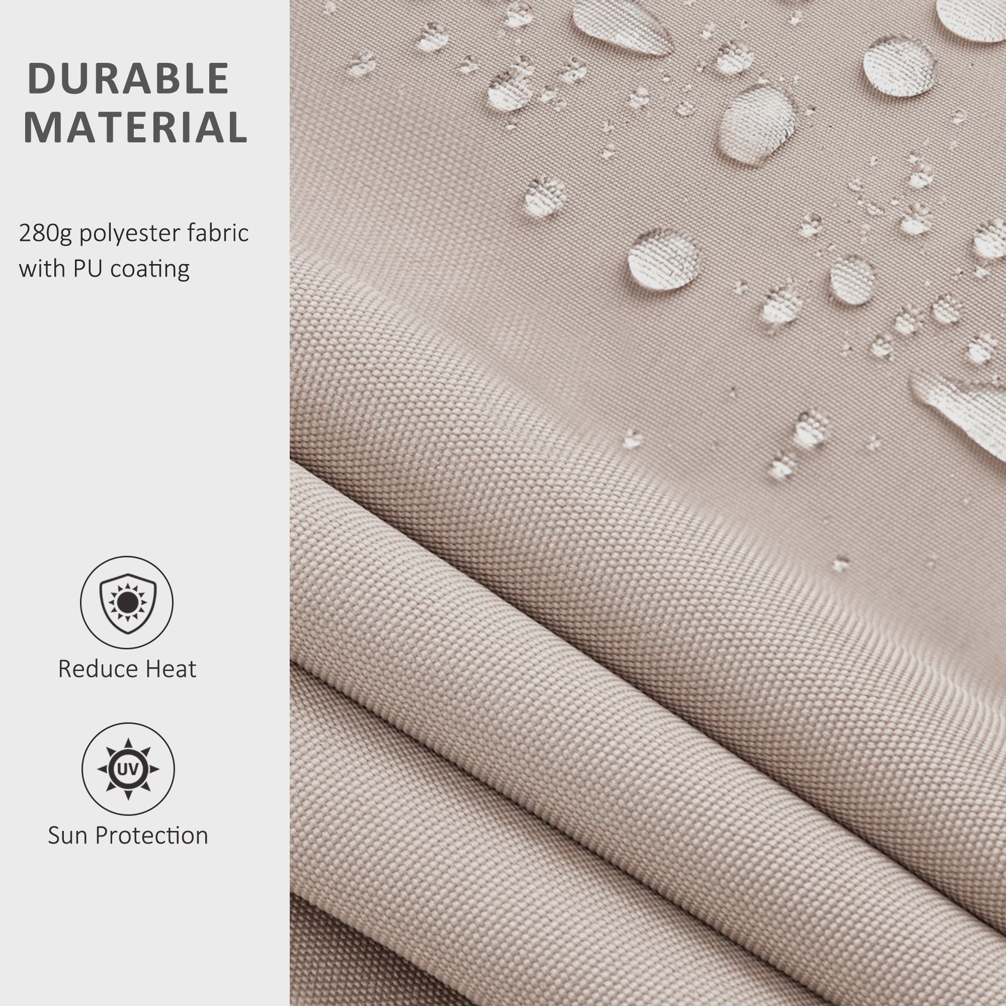 Outsunny 2.95Lx2.5M  Retractable Manual/Electric Awning-Cream White/White 