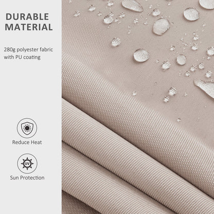 Outsunny 2.95Lx2.5M  Retractable Manual/Electric Awning-Cream White/White 
