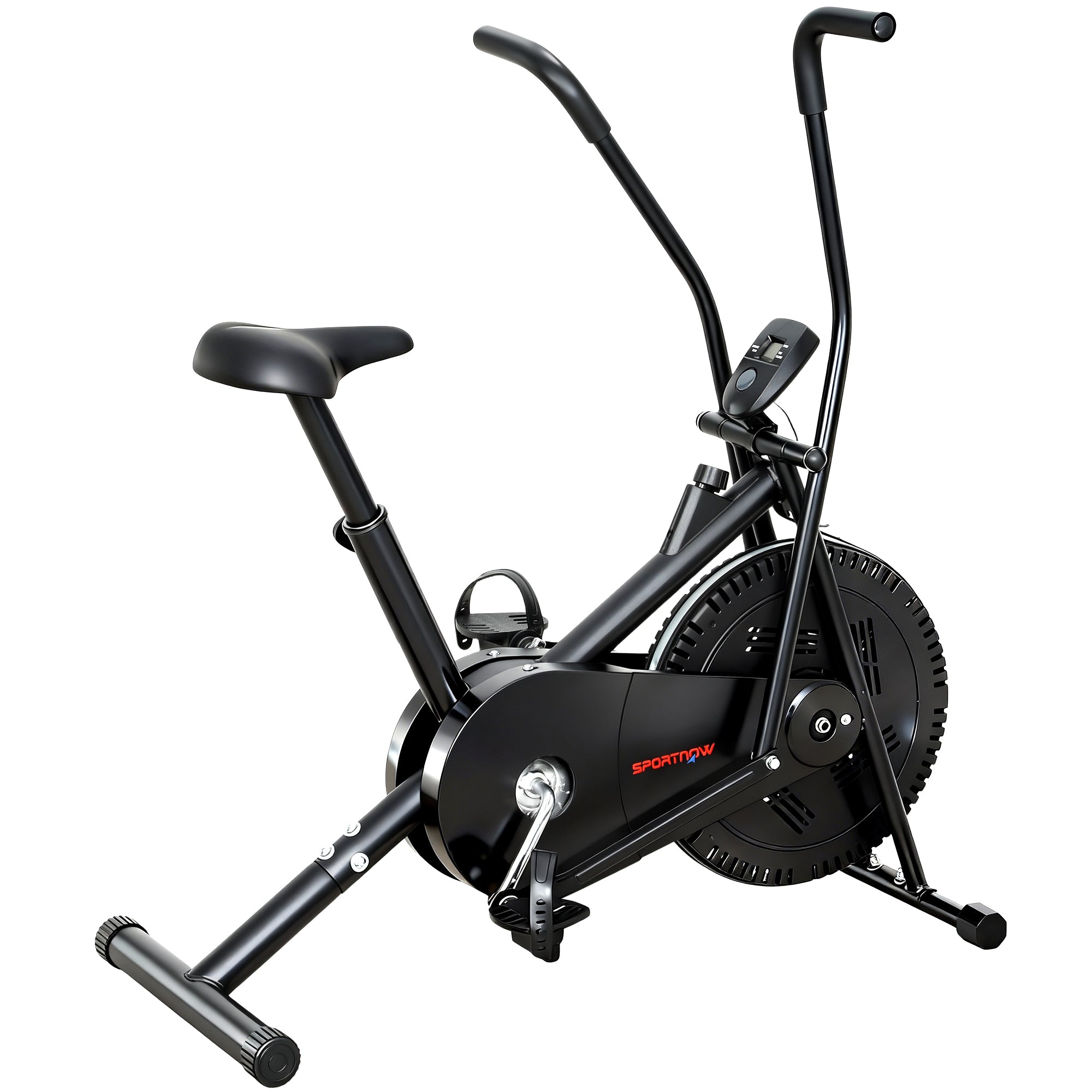 SPORTNOW Exercise Bike with Adjustable Seat, LCD Display for Home Gym 
