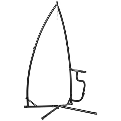 Outsunny Hammock Chair Stand Only Construction Heavy Duty Metal C-Stand for Hanging Hammock Chair Porch Swing Indoor or Outdoor Use 