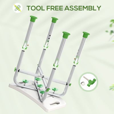 HOMCOM 44-51.5cm Aluminium Frame Shower/Bath Stool - Green 