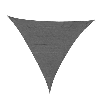 Outsunny 5x5m Triangle Sun Shade Sail Outdoor UV Protection HDPE Canopy w/ Steel Rings Ropes UV Block Outdoor Patio Shelter Grey 