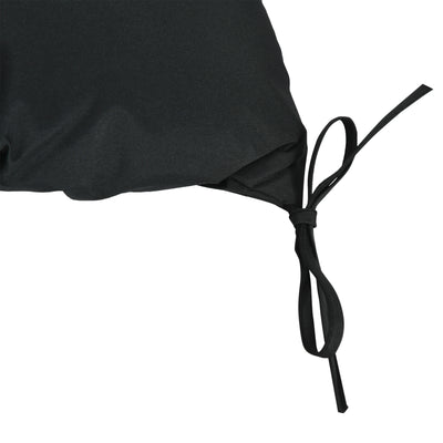 Outsunny 2 Seater Bench Cushion, Garden Chair Cushion with Back and Ties for Indoor and Outdoor Use, 98 x 100 cm, Black 