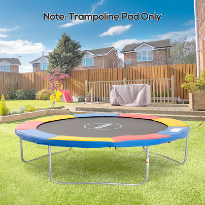 HOMCOM 10FT Trampoline Pad, Φ305cm Trampoline Accessories Surround Safety Pad Foam Padding Pads Replacement Spare, Multi-Colour 