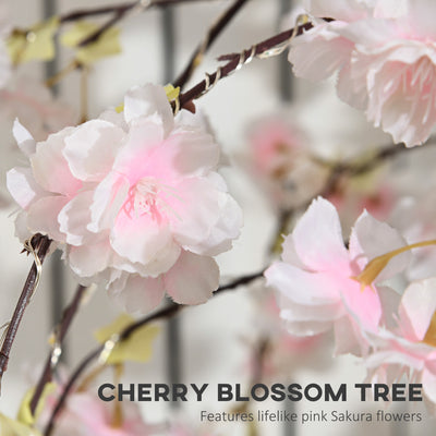 HOMCOM 450 LED Light Decorative Artificial Blossom Tree - Pink 