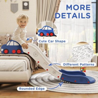 AIYAPLAY Kids Slide for Couch, Bed, Sofa, with Extended Length, Easy to assemble and Store, White and Blue 
