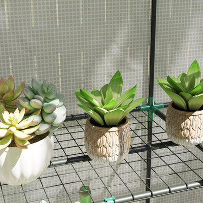 Outsunny Three-Tier Mini Greenhouse - White 
