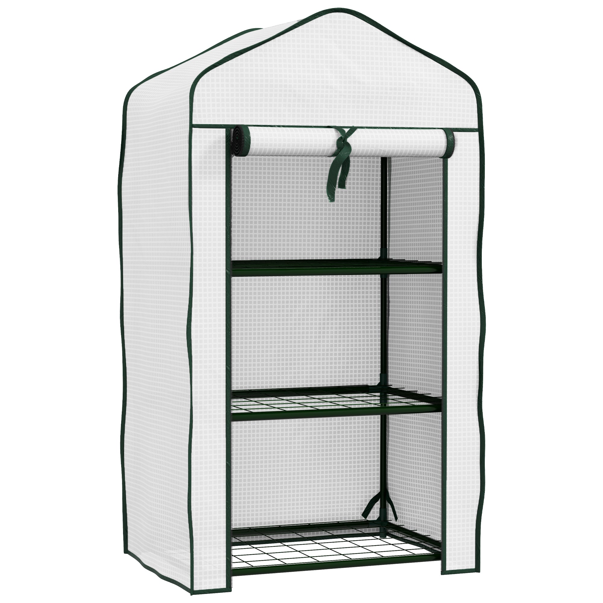 Outsunny Three-Tier Mini Greenhouse - White 