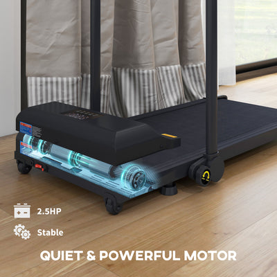 HOMCOM 2.5HP Walking Pad Treadmill, Folding Under Desk Treadmill, Walking Machine, 1-10km/h, with Remote Control 