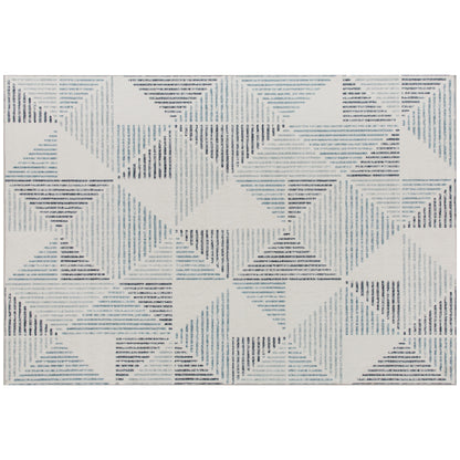 HOMCOM Modern Area Rug, Geometric Pattern Non-Slip Washable Rug, Soft Floor Carpet for Living Room, Bedroom, Dining Room, Home Office, 290 x 200 cm, Multi-Coloured