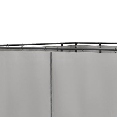 Outsunny Replacement Gazebo Curtains, 4-Panel Gazebo Side Panels Only, for 3 x 3 (M) Gazebos or Pergolas, Hooks/C-Rings Included, Light Grey 
