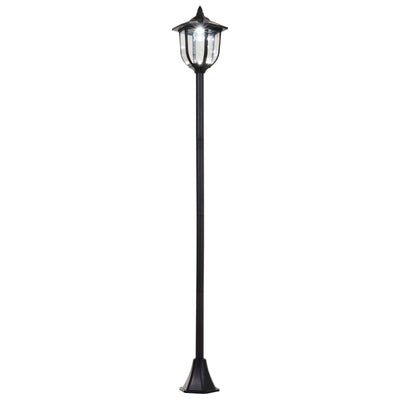 Outsunny Outdoor Garden Solar Post Lamp Sensor Light  LED Lantern Bollard Pathway Torch Light 1.77m Tall 