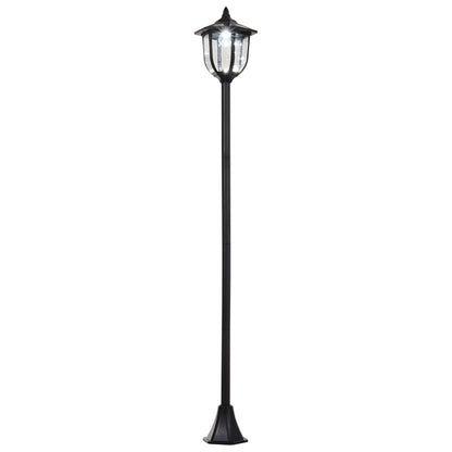Outsunny Outdoor Garden Solar Post Lamp Sensor Light  LED Lantern Bollard Pathway Torch Light 1.77m Tall 