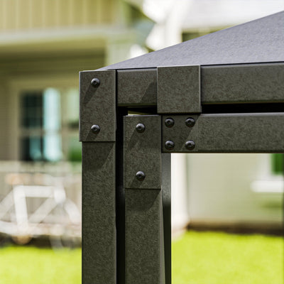 Outsunny 3 x 3 or 3 x 6m Garden Gazebo with Extendable Awning and Wheels, UPF30+ Outdoor Metal Gazebo Canopy Shelter for BBQ, Event, Party 