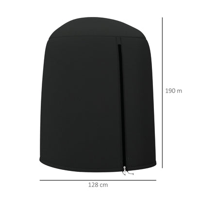 Outsunny 190 x Φ128cm Hanging Egg Chair Furniture Cover - Black 