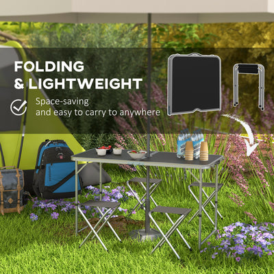 Outsunny Four-Person Foldable Aluminium Picnic Set 