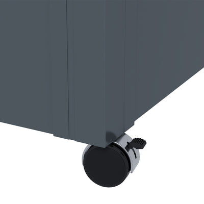 Outsunny 311L Galvanised Steel Garden Storage Box, with Lock - Dark Grey 