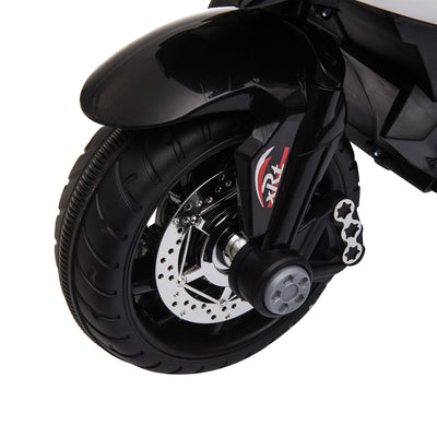 HOMCOM Kids 6V Electric Ride On Motorcycle Electric Motorbike w/ Lights Music Horn 3 Wheel Outdoor Play Toy for 3-5 Years Black 