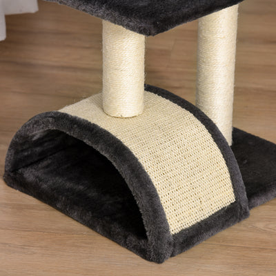 PawHut 72cm Cat Tree with Scratching Post, Pad for Indoor Cats - Black 