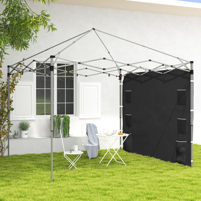 Outsunny 195 x 295cm Replacement Gazebo Sidewall - Black 