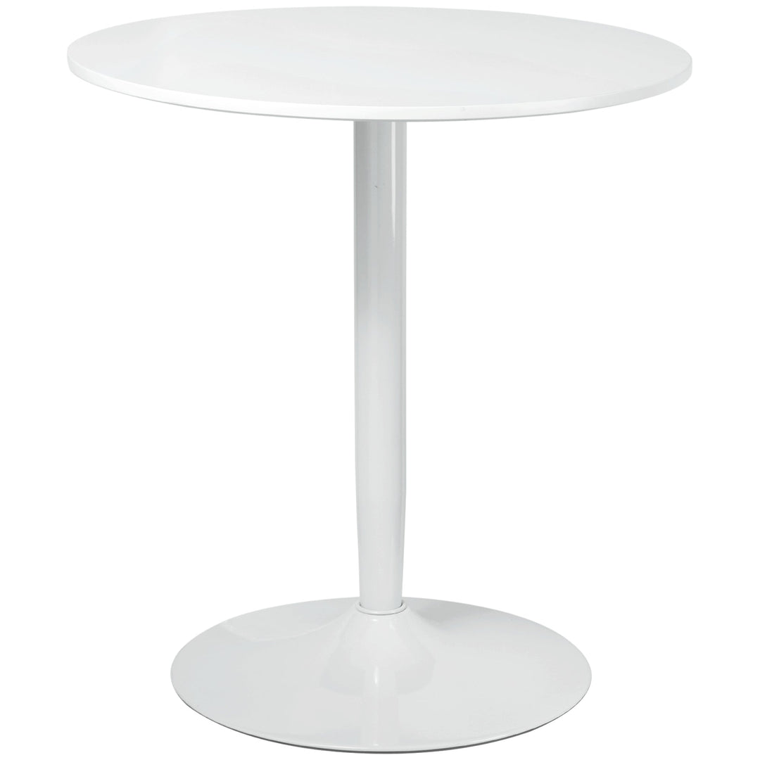 HOMCOM 75H x Φ70cm Two-Person Minimalistic Dining Table - White 